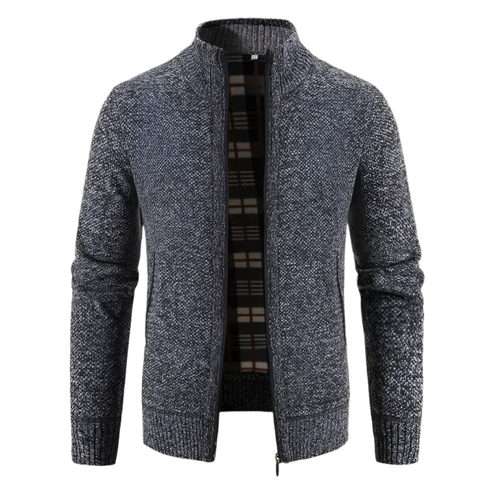 Luvik | Miesten lämmin Fleece vetoketjullinen neuletakki