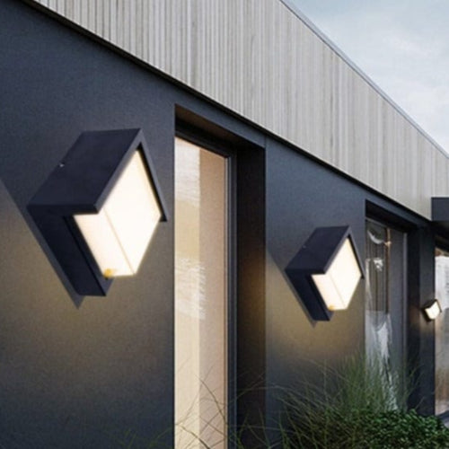 Bevegelsessensor utendørs vegglampe – Moderne aluminiumdesign | Luvikno