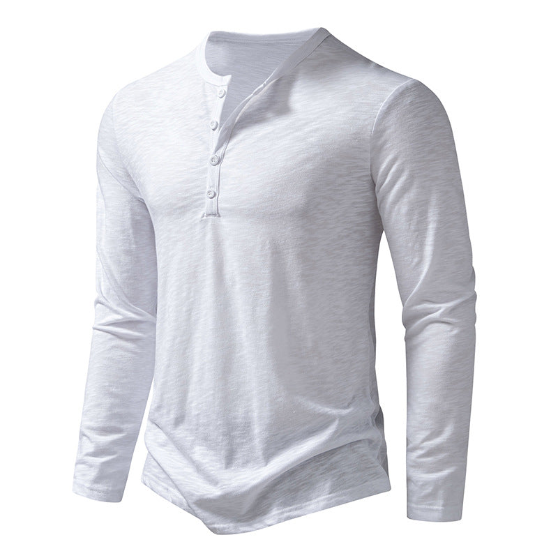 Luvik | Miesten Henley Neck pitkähihainen T-paita