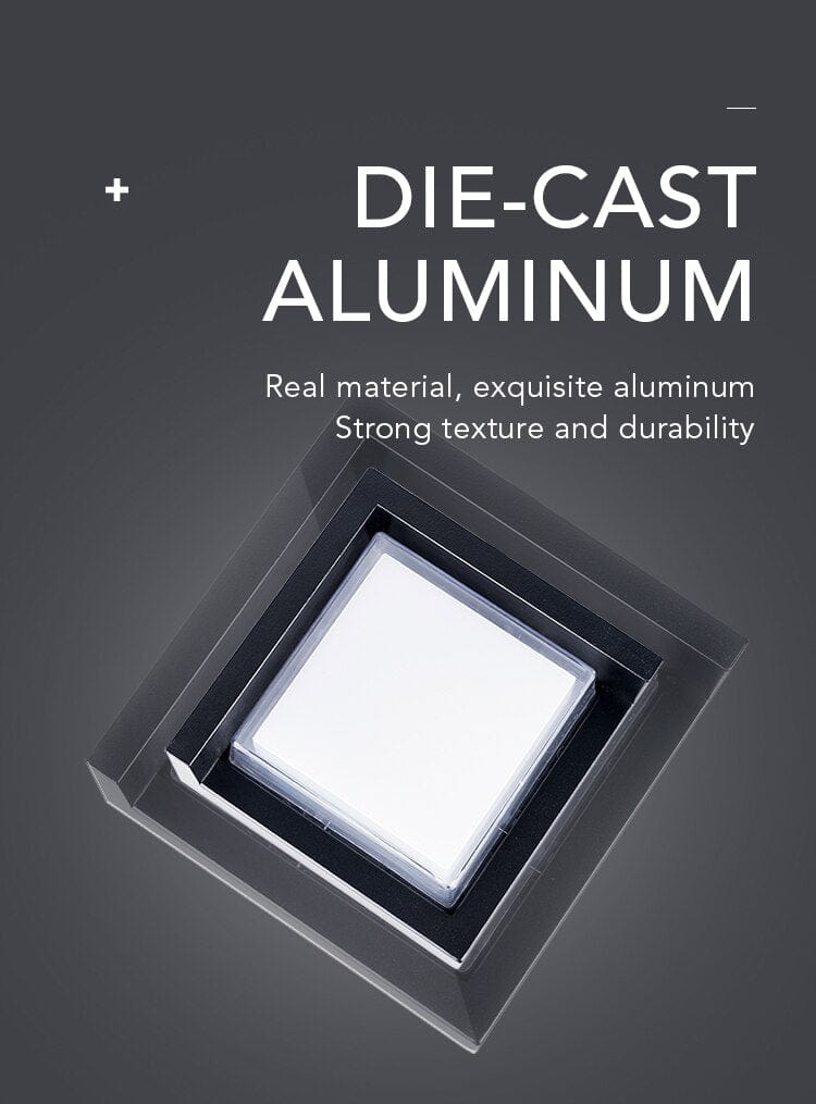 Bevegelsessensor utendørs vegglampe – Moderne aluminiumdesign | Luvikno