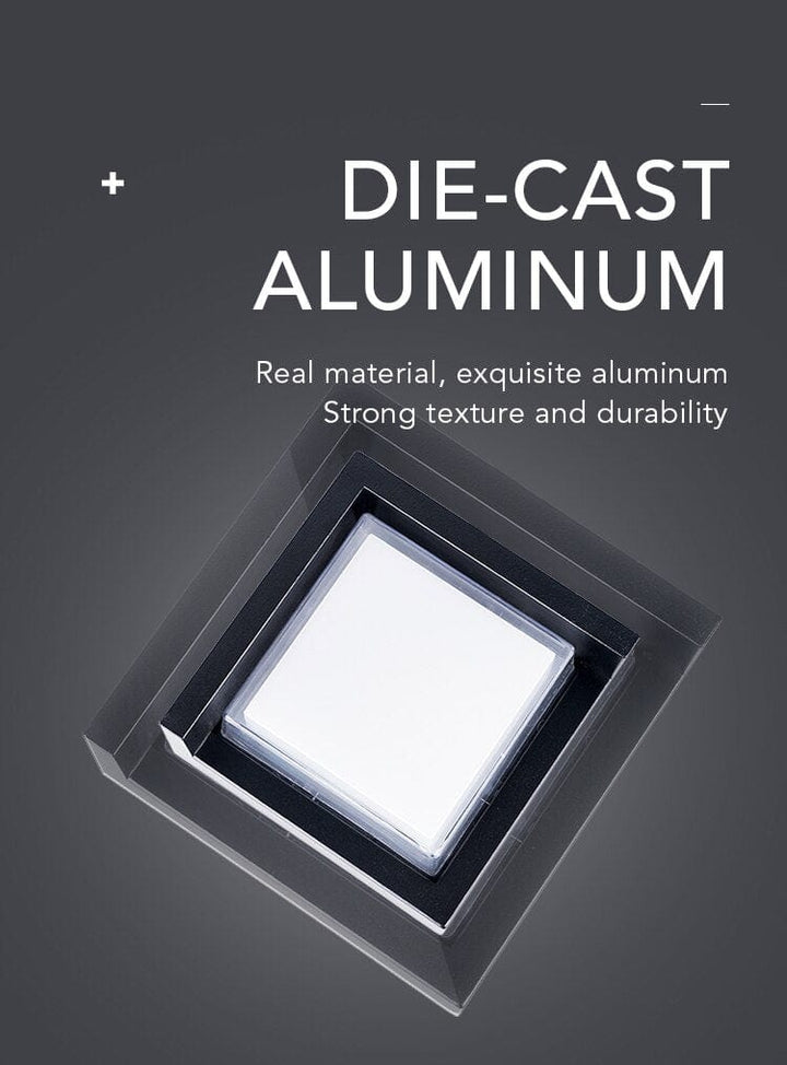 Bevegelsessensor utendørs vegglampe – Moderne aluminiumdesign | Luvikno