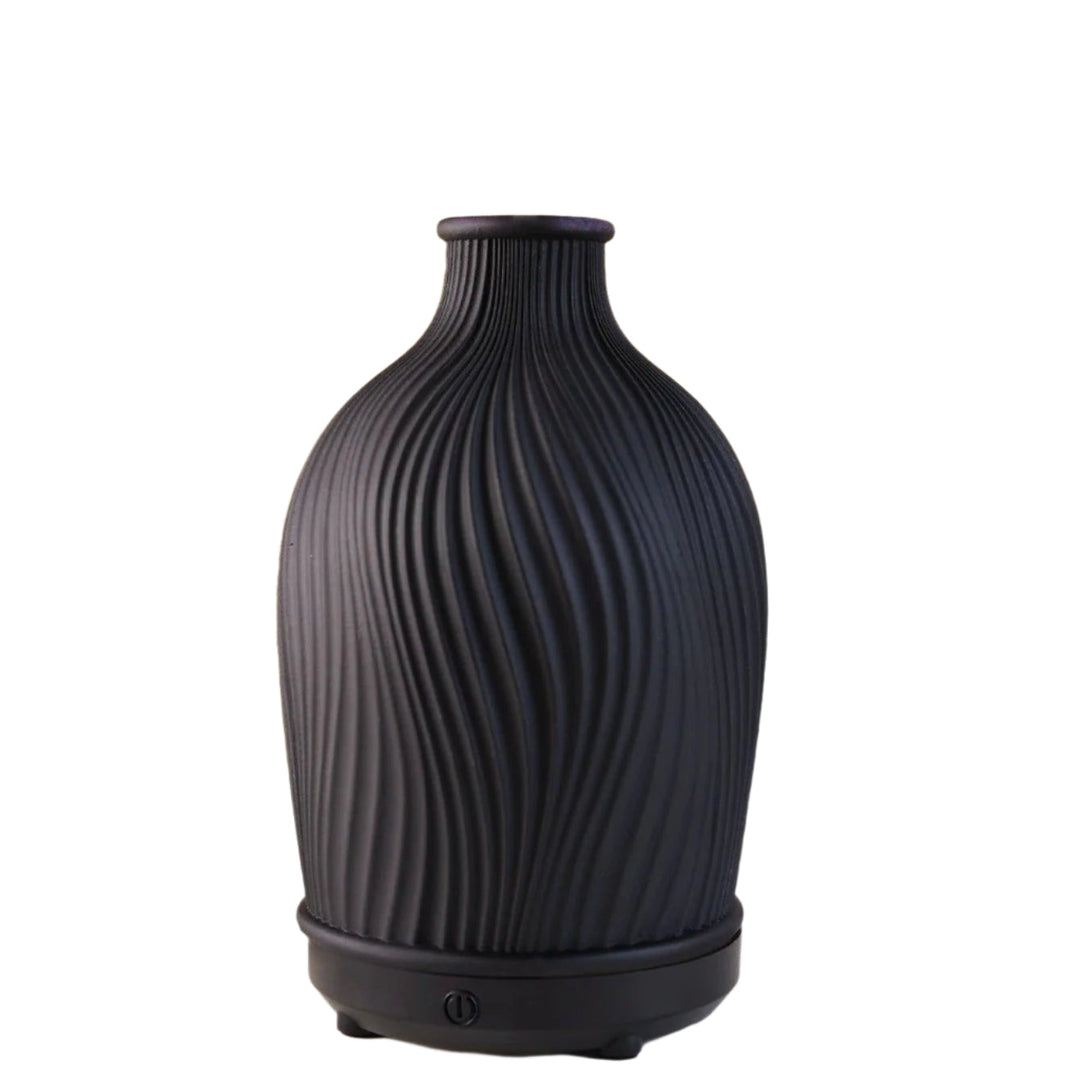 formet ultrasonisk aroma diffuser – Elegant aroma diffuser med beroligende LED-belysning Luvikno