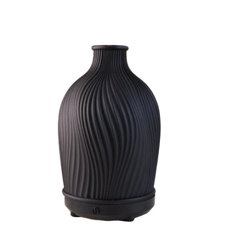 formet ultrasonisk aroma diffuser – Elegant aroma diffuser med beroligende LED-belysning Luvikno