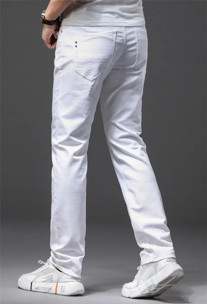 Luvik | Miesten Classic White Slim Fit farkut