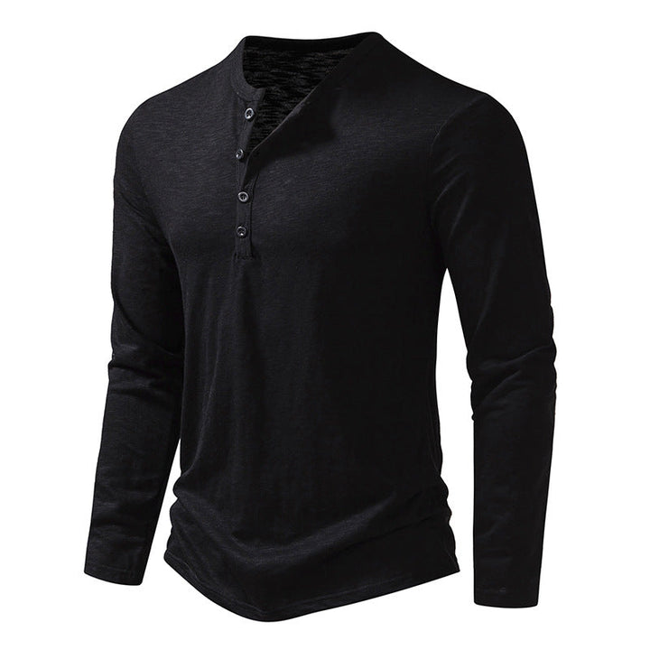 Luvik | Miesten Henley Neck pitkähihainen T-paita