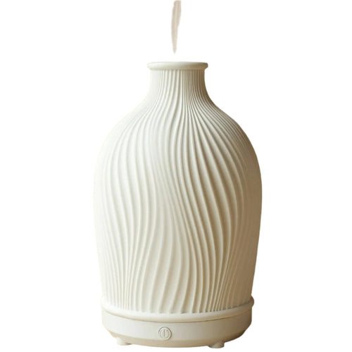 formet ultrasonisk aroma diffuser – Elegant aroma diffuser med beroligende LED-belysning Luvikno
