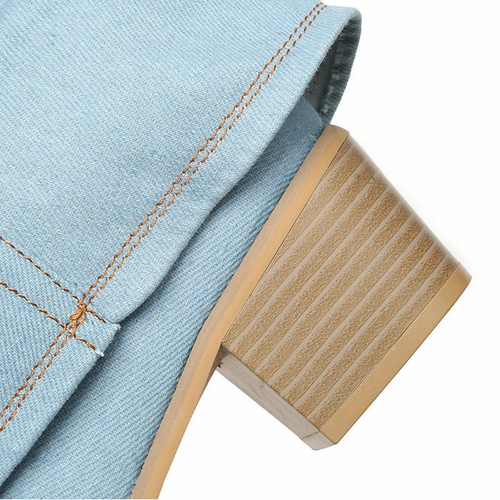Luvik | Block Heels Naisten Denim saappaat