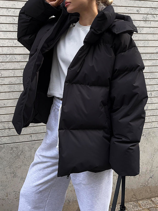 Luvik | Monivärinen Huppu Puffatakki