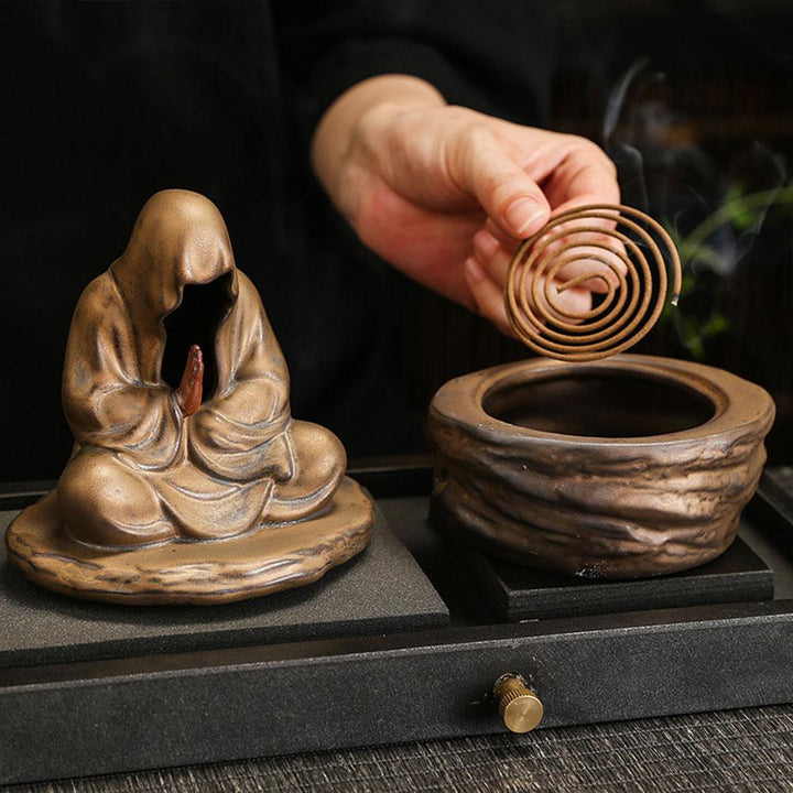 Meditativ Munk Røkelseholder