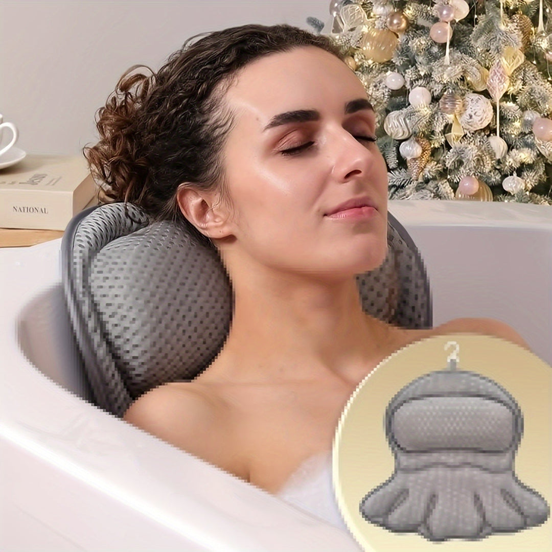 Luvikno | LuxieSpa 4D Luxe Badpute - Pustende pute med nakke- og ryg støtt for et avslappende bad