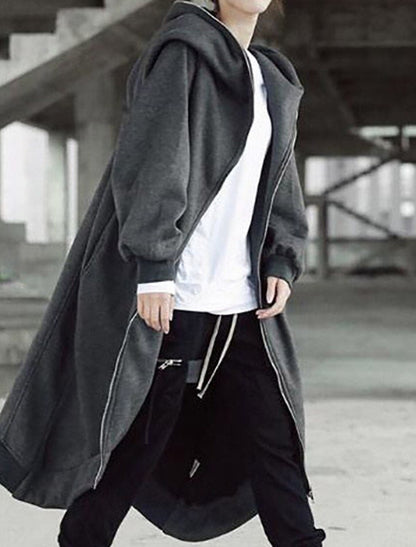 Luvik | Eleganz Monipuolinen Pitkä Takki Huoodilla