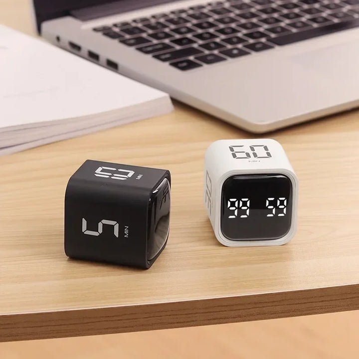 Time Cube SlimTimer – Bærbar LED terningtimer med bevegelsessensor | Luvikno