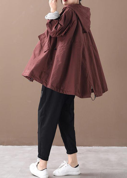 Luvik | Lörtsihuppari löysät vaatteet naisille burgundy talvitakit