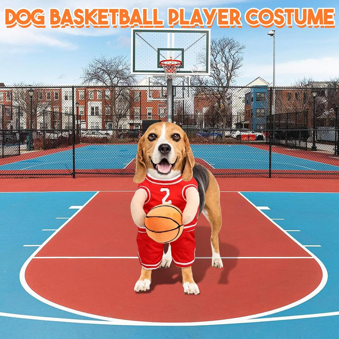 Luvikno | PawChic Luxe Hund Basketball Sett | Stilfullt antrekk med matchende ball for aktive valper