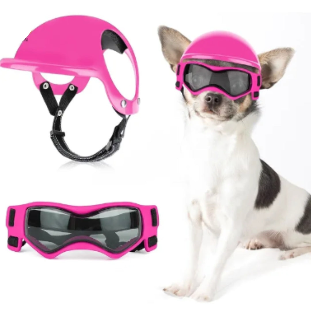 Hundehjelm og Goggles - RiderPaw Luvikno