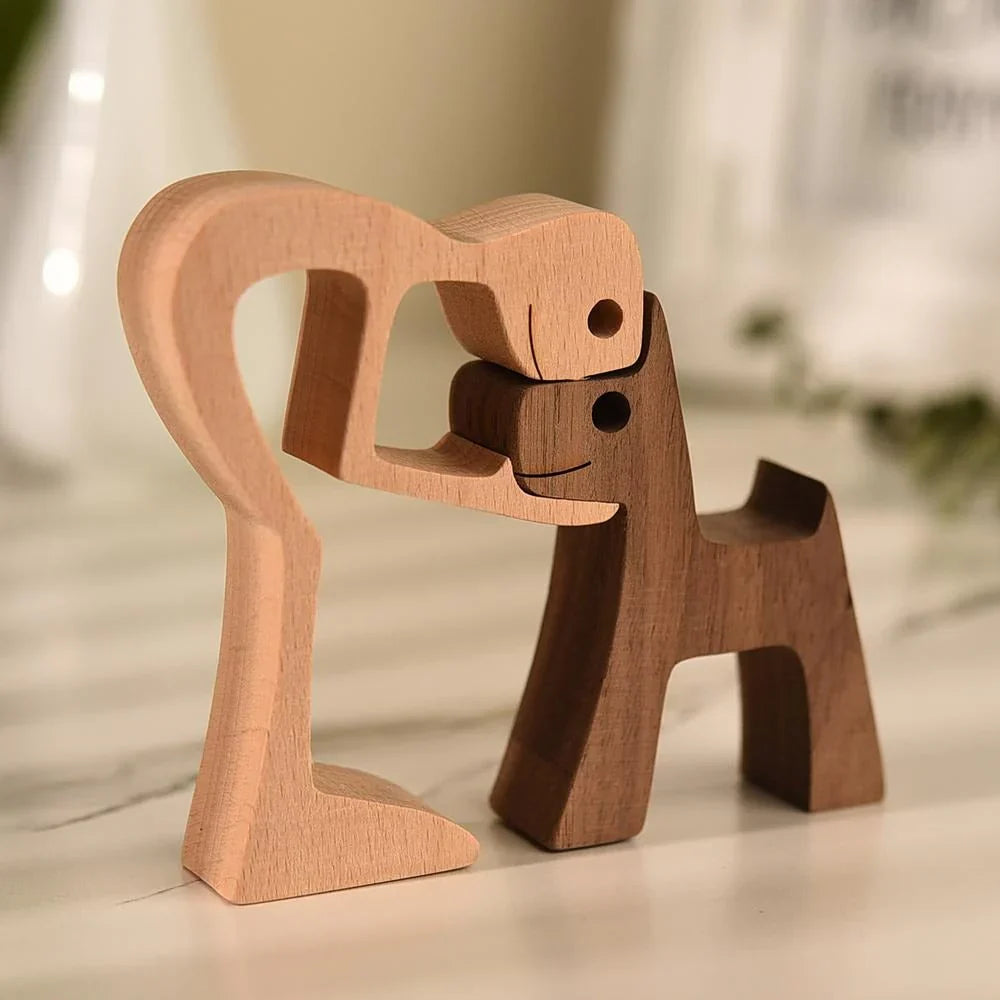 TimberPaw Håndlaget Hundefigur Bolleheis