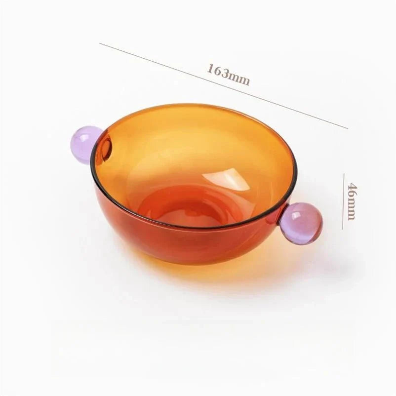 Dobbelt kulehåndtaket farget glassbolle miljøvennlig design | Luvikno