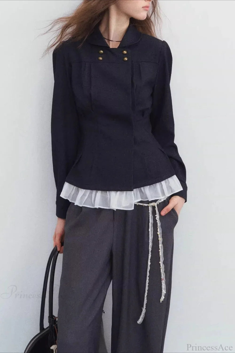 Luvik | Rinta Denim Pleated Slim Takki