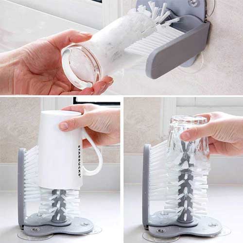 Dual Brush Glass Scrubber Luvikno