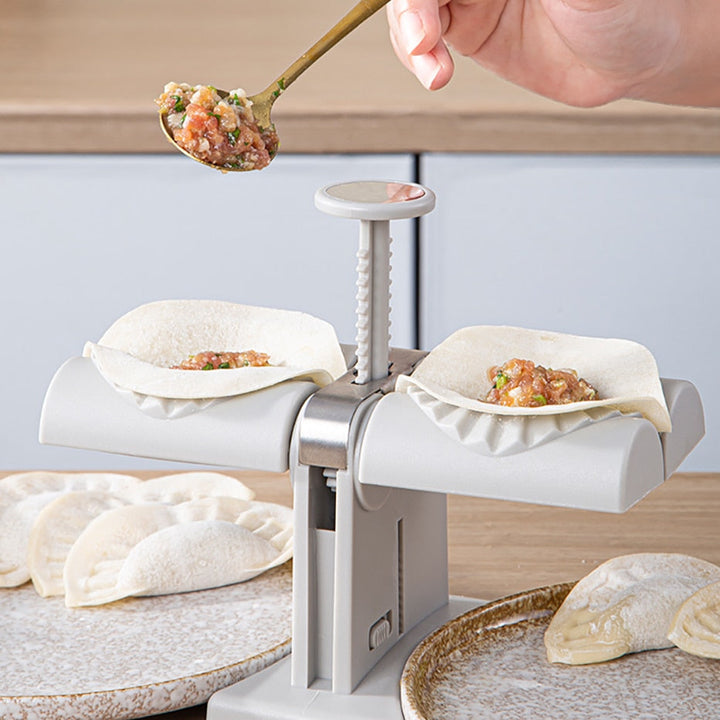 Dobbelt Hoder Automatisk Dumplingsmaking Mold Manuell Pressmaskin | Luvikno