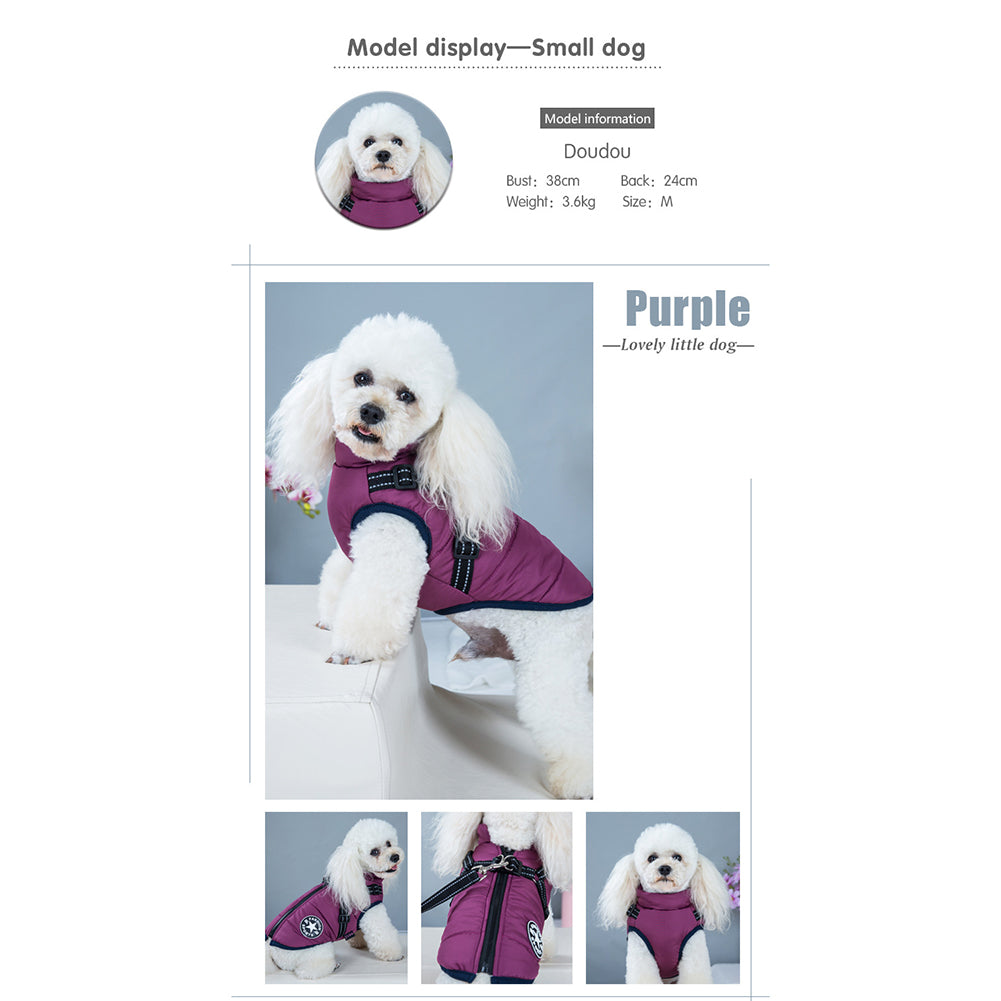 Luvikno | WoofGuard - Vanntett Vinterjakke med Integrert Sele