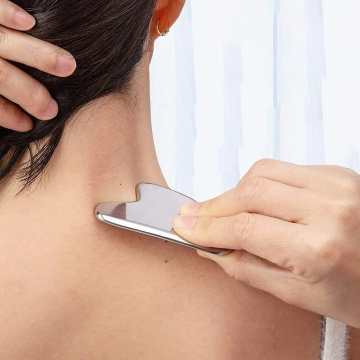 Sculpt Goodbye Tensions Fjerner rynker Gua Sha Laget av rustfritt stål | Luvikno