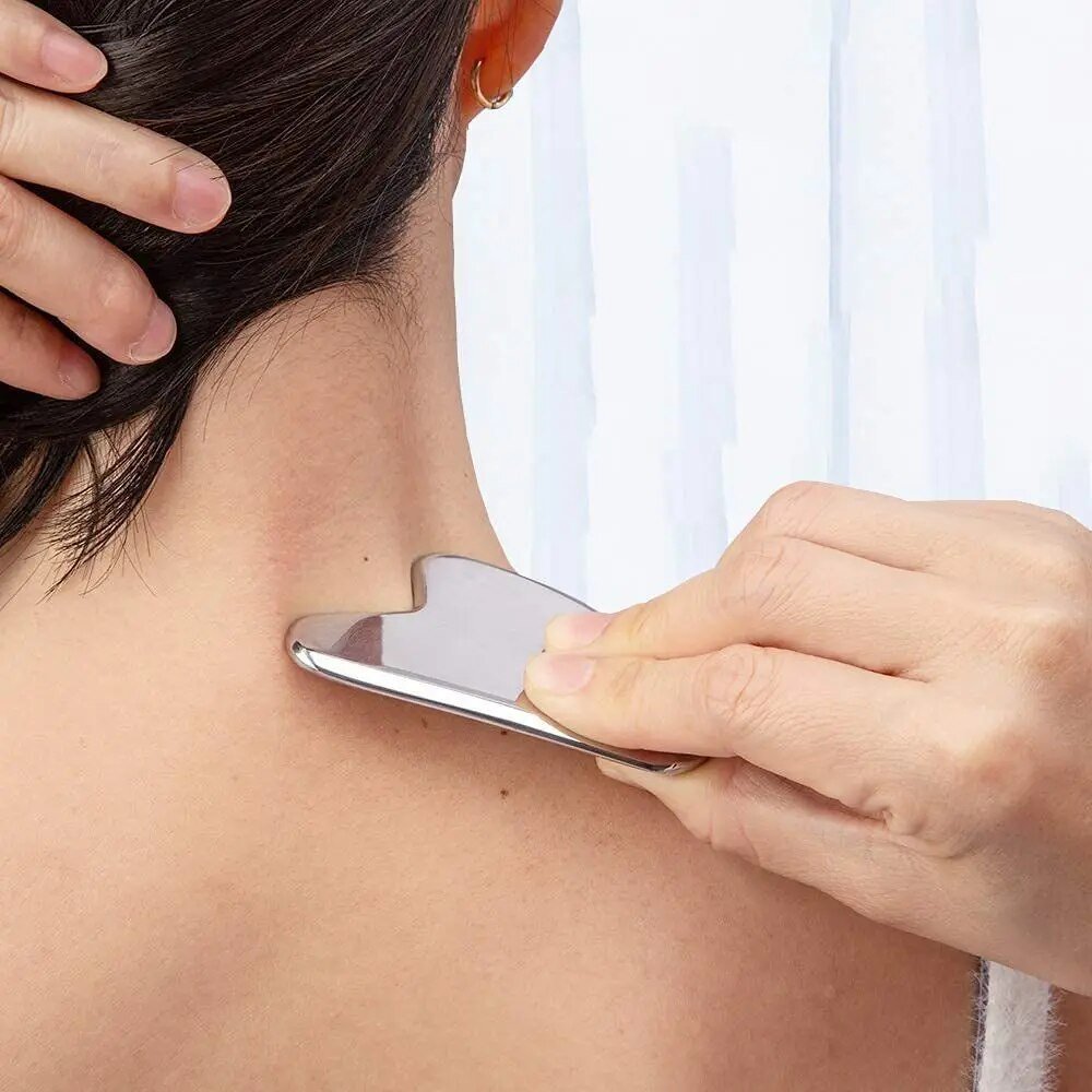 Sculpt - Farvel spenninger - rynker fjernet - Gua Sha i rustfritt stål | Luvikno