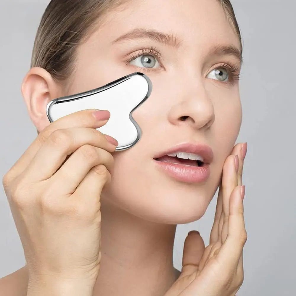 Sculpt - Farvel spenninger - rynker fjernet - Gua Sha i rustfritt stål | Luvikno