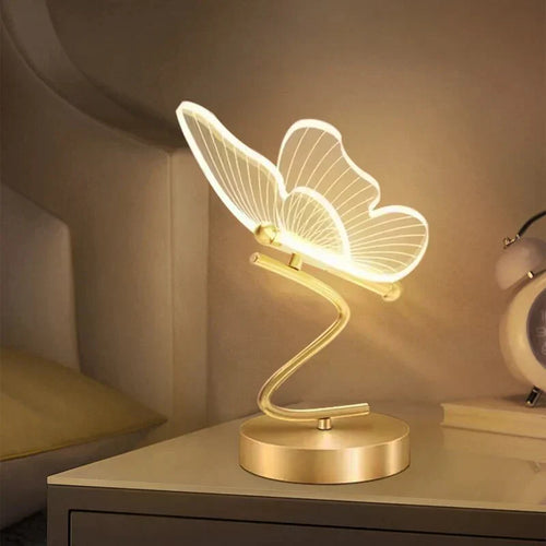Elegant LED Bordlampe i Sommerfugl Design Luvikno