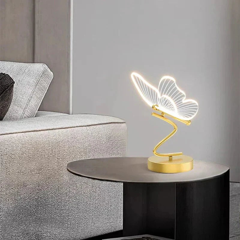 Elegant LED Bordlampe i Sommerfugl Design Luvikno