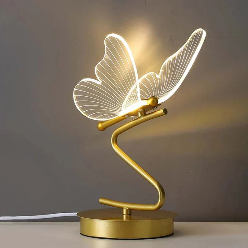 Elegant LED Bordlampe i Sommerfugl Design Luvikno