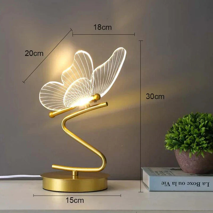 Elegant LED Bordlampe i Sommerfugl Design Luvikno