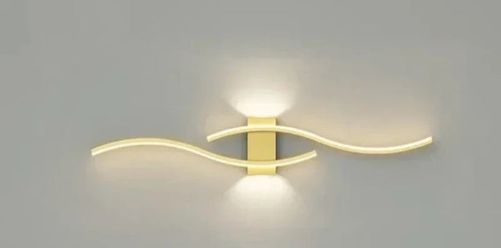 Moderne LED Vegglampe – Bølgeformet Design, Minimalistisk Stil | Luvikno