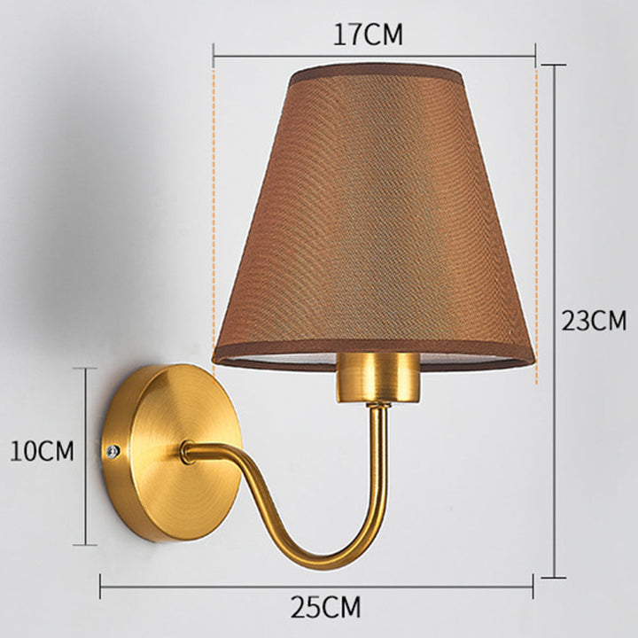 Elegant vegglampe laget av stoff for vintage interiør – Stilfull belysning for stue og soverom | Luvikno