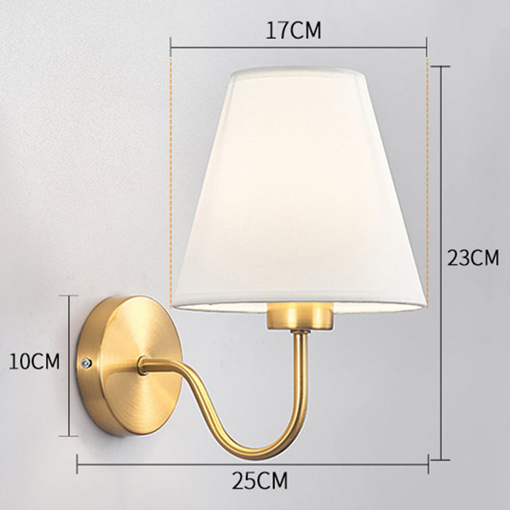 Elegant vegglampe laget av stoff for vintage interiør – Stilfull belysning for stue og soverom | Luvikno