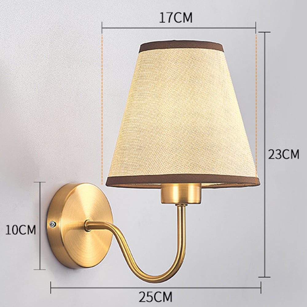 Elegant vegglampe laget av stoff for vintage interiør – Stilfull belysning for stue og soverom | Luvikno