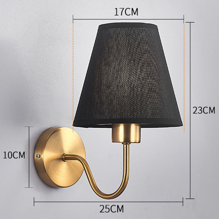 Elegant vegglampe laget av stoff for vintage interiør – Stilfull belysning for stue og soverom | Luvikno