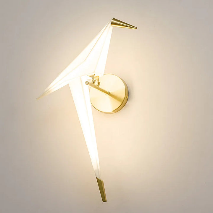 Moderne Origami Grane Vegglampe - Elegant LED Lys for Stueområder | Luvikno