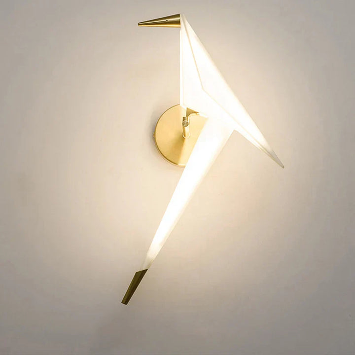 Moderne Origami Grane Vegglampe - Elegant LED Lys for Stueområder | Luvikno