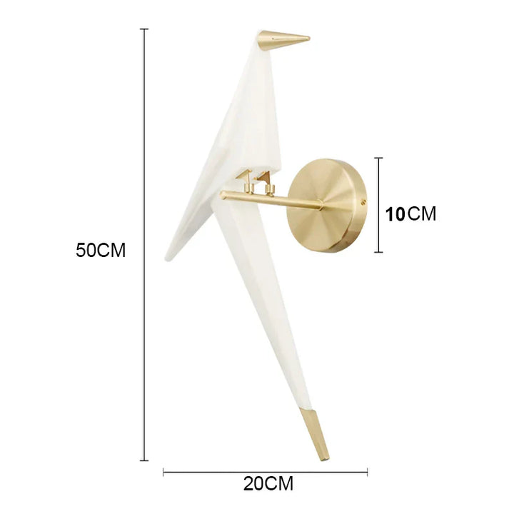 Moderne Origami Grane Vegglampe - Elegant LED Lys for Stueområder | Luvikno