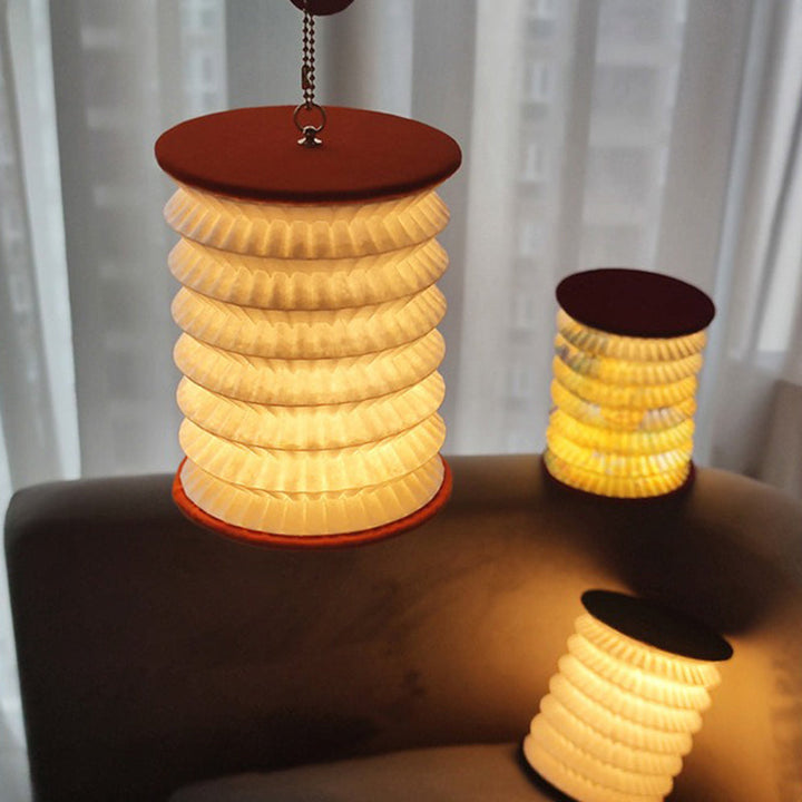 Sammenleggbart LED-lamper med kompakt design – Bærbar dekorativ lampe for innendørs og utendørs områder | Luvikno