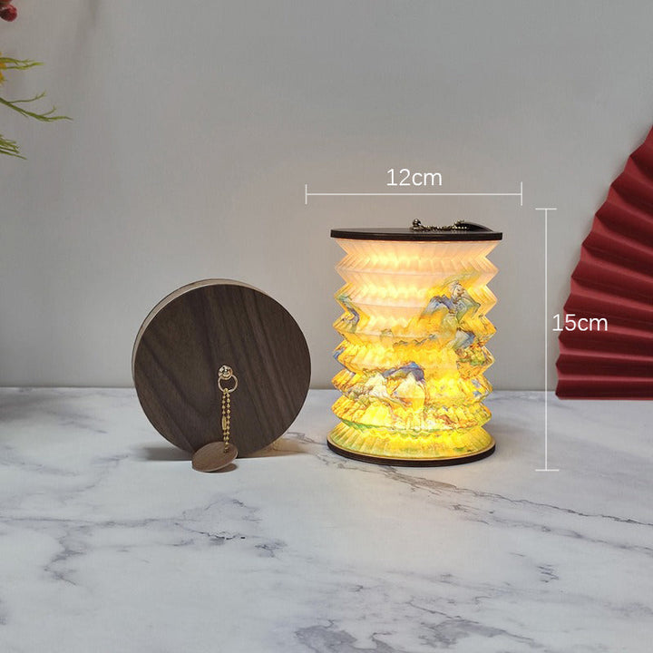 Sammenleggbart LED-lamper med kompakt design – Bærbar dekorativ lampe for innendørs og utendørs områder | Luvikno