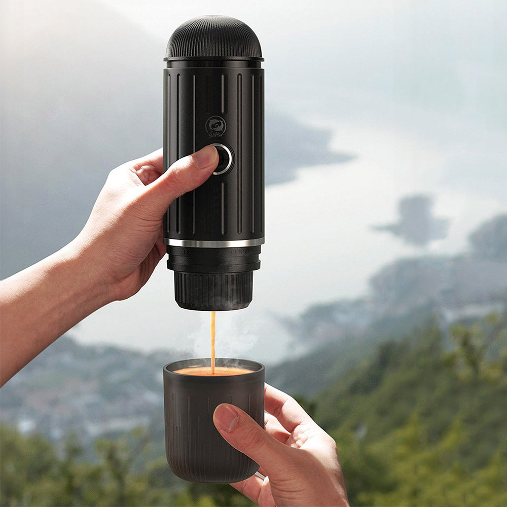 Selvoppvarmende bærbar elektrisk espressemaskin med USB-C-lader for malt kaffe og NS-kapsler Luvikno