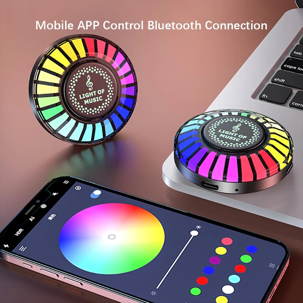 Auto Sound Pickup Light | Portable RGB Moro på farten | Luvikno