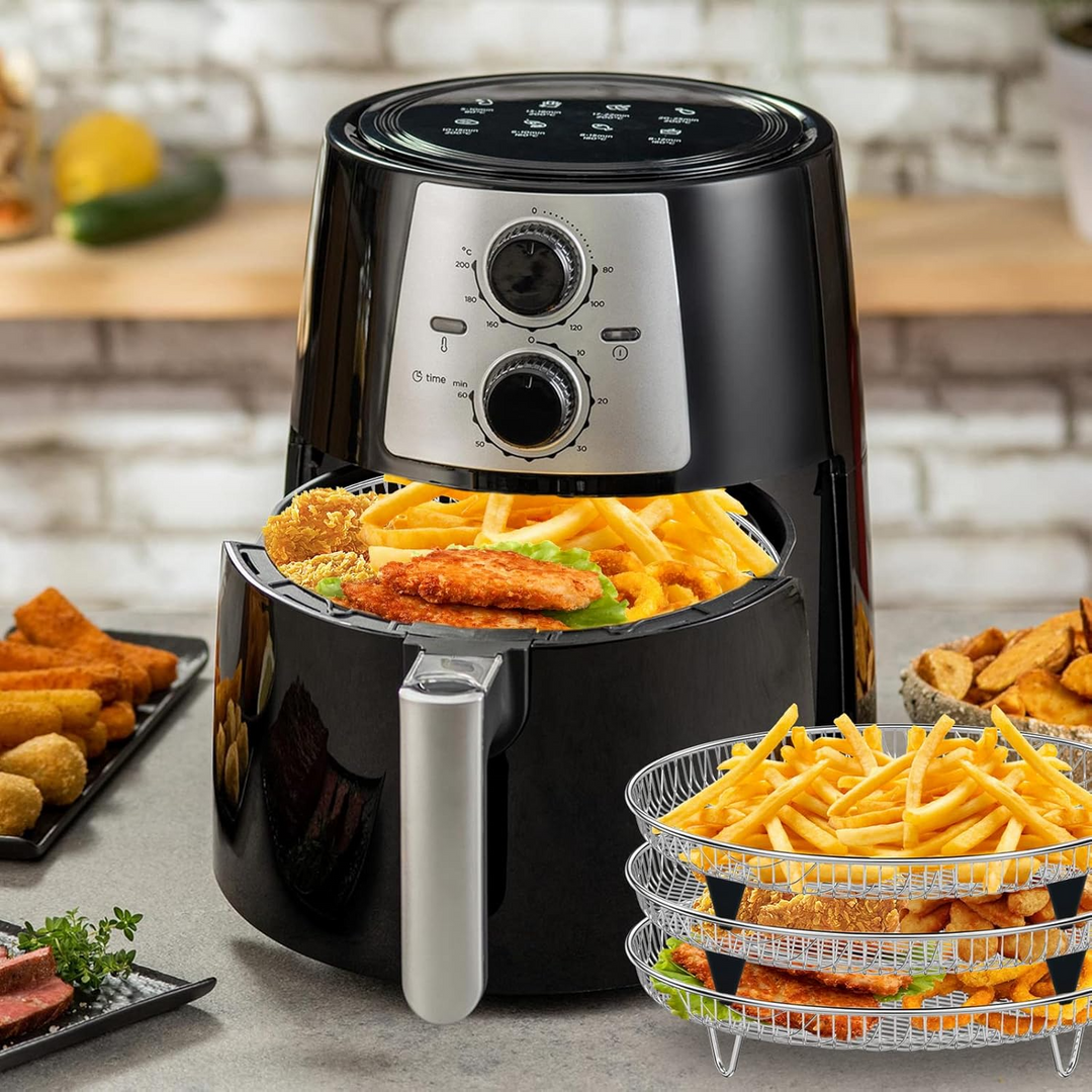 Stabelbare Air Fryer Racks | Plassbesparende steking gjort enkelt | Luvikno