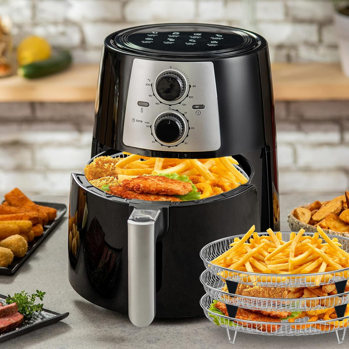 Stabelbare Air Fryer Racks | Plassbesparende steking gjort enkelt | Luvikno