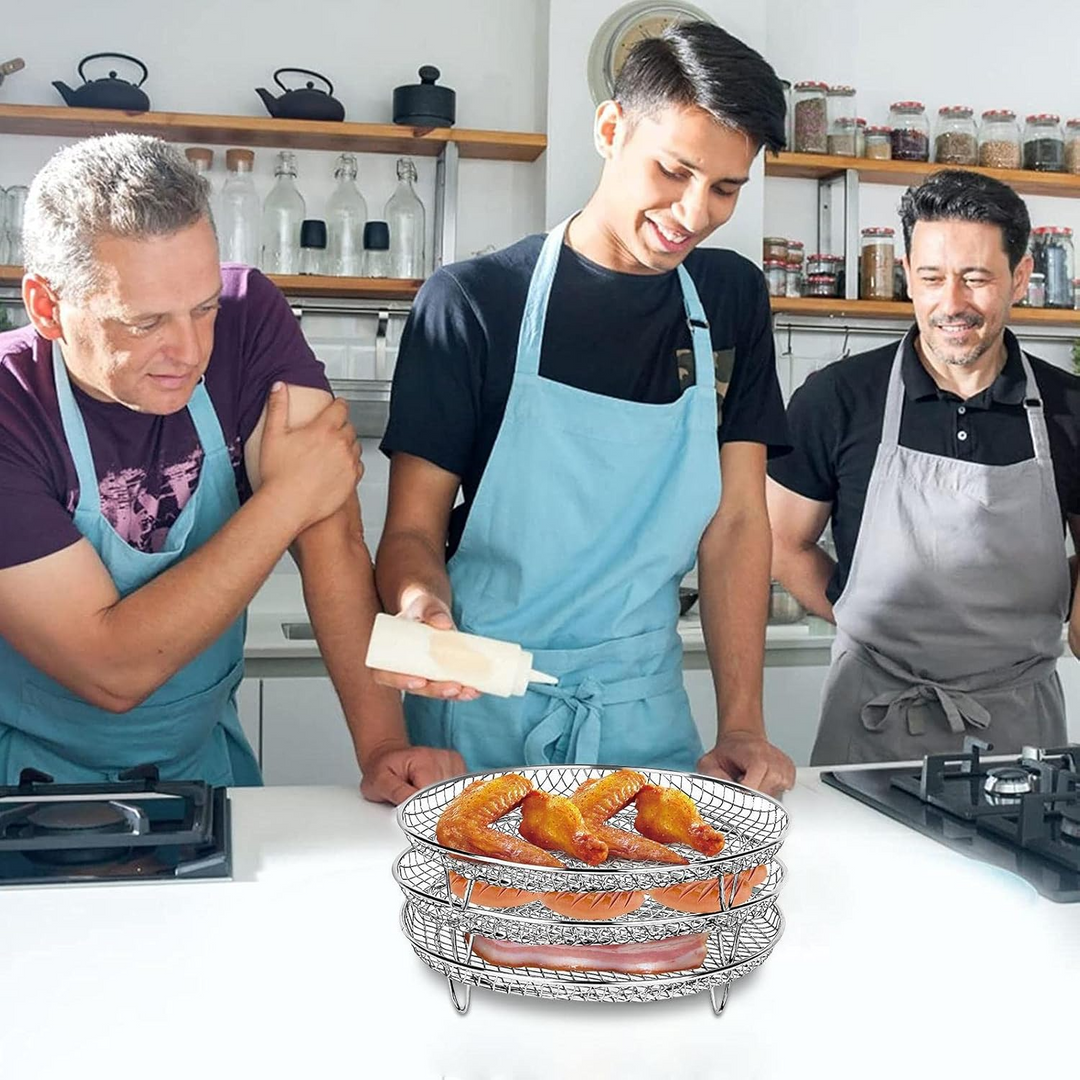 Stabelbare Air Fryer Racks | Plassbesparende steking gjort enkelt | Luvikno