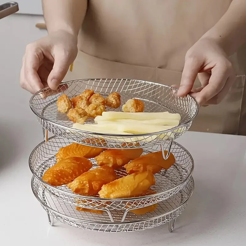 Stabelbare Air Fryer Racks | Plassbesparende steking gjort enkelt | Luvikno