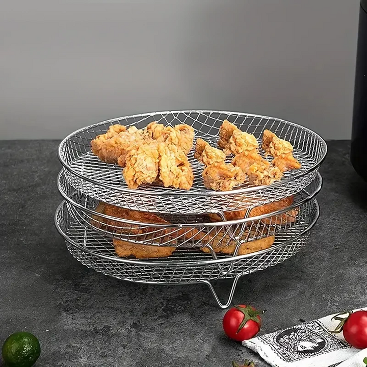 Stabelbare Air Fryer Racks | Plassbesparende steking gjort enkelt | Luvikno