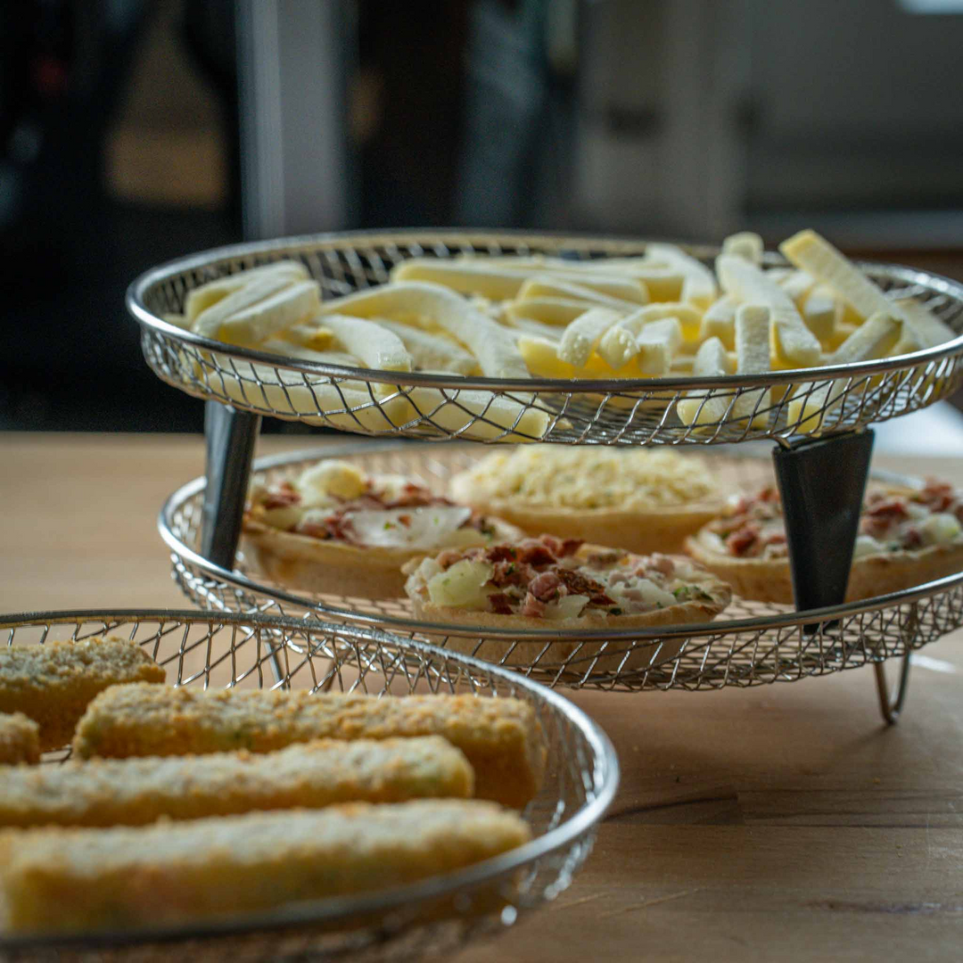 Stabelbare Air Fryer Racks | Plassbesparende steking gjort enkelt | Luvikno